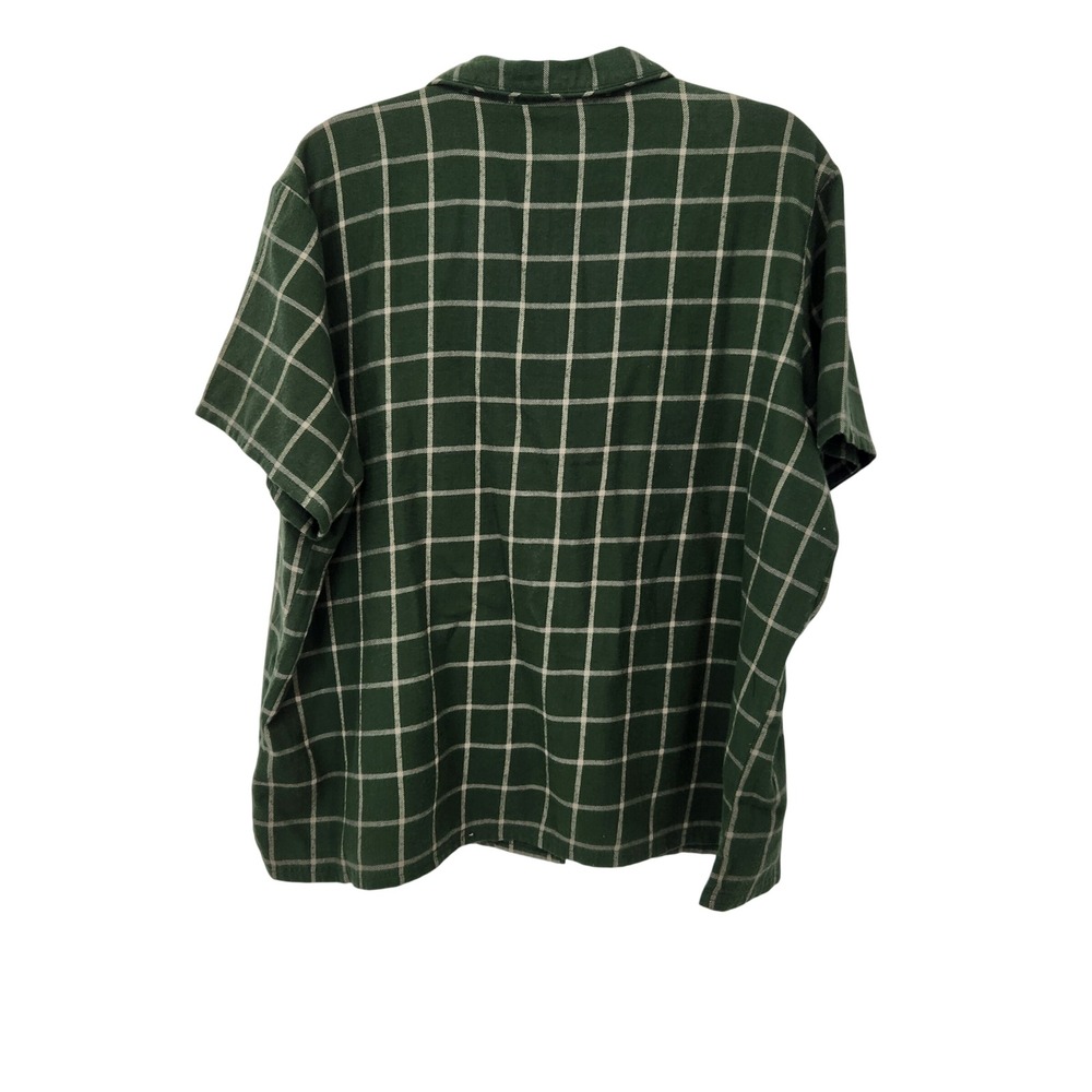 Pact Green Windowpane Short-Sleeve Pajama Top - Picture 9 of 9